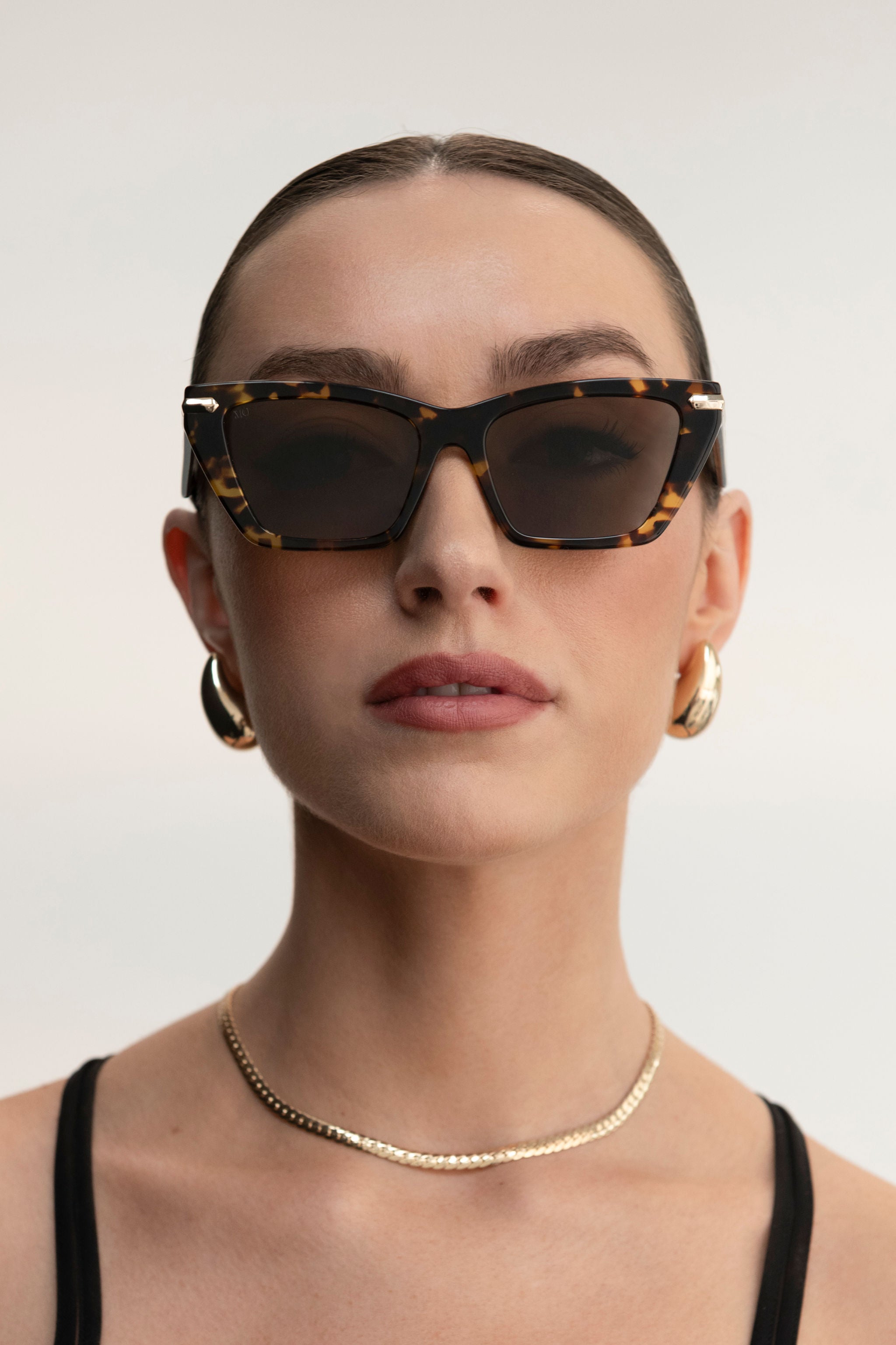 Elle Sunglasses Brown Tortoise Cat Eye Frame