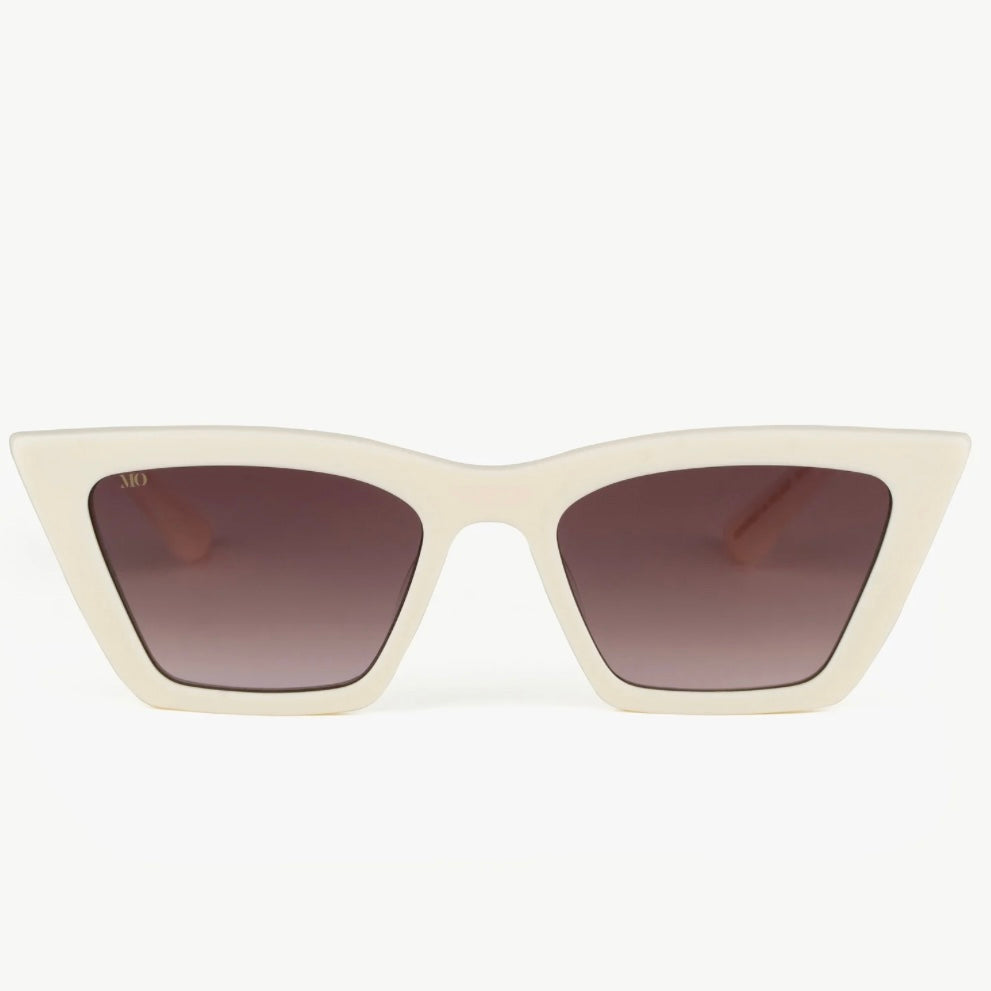 Bailey Sunglasses Cream Rectangular Frame