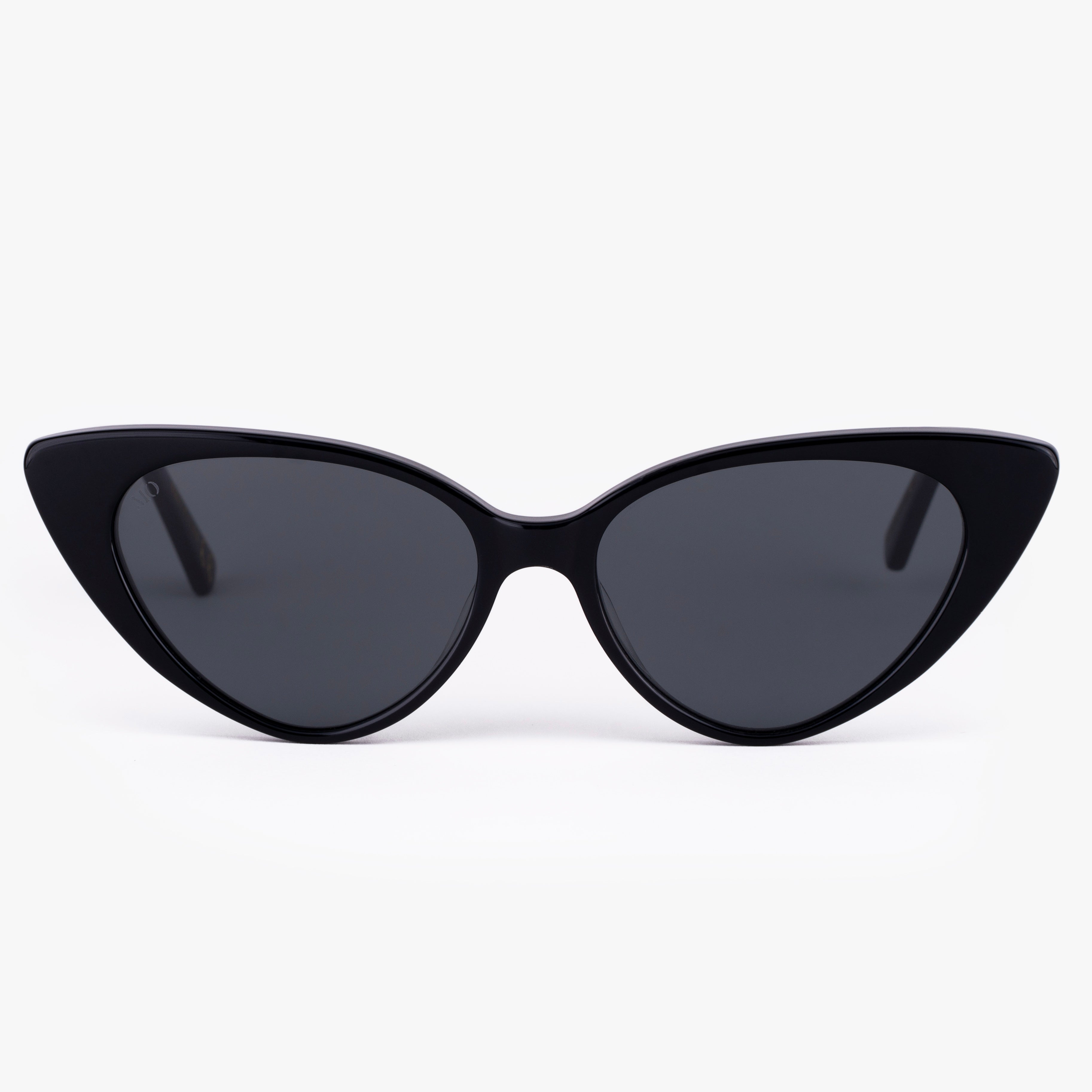 Monroe Sunglasses Black Retro Cat Eye Frame