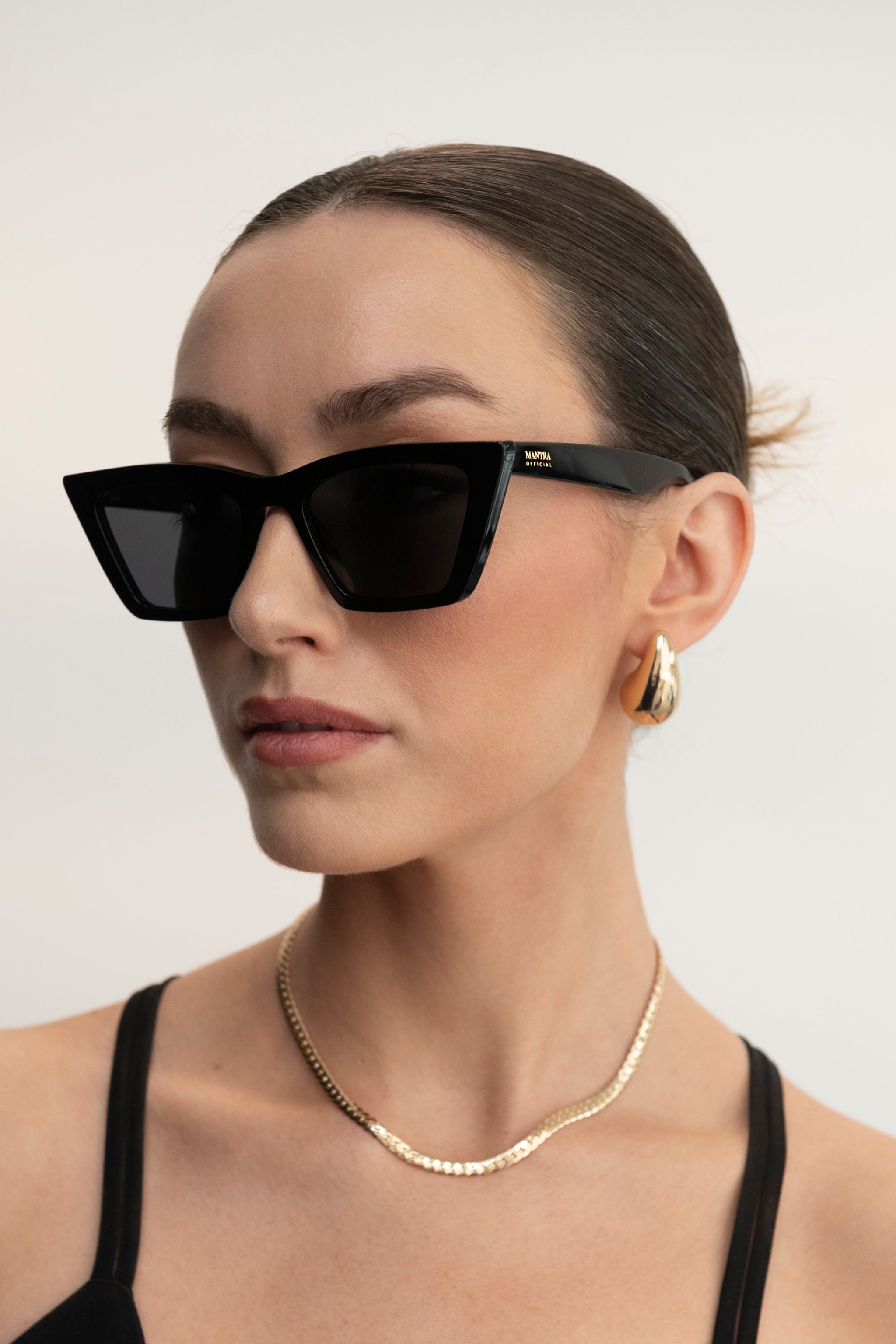 Bailey Sunglasses Black Rectangular Frame